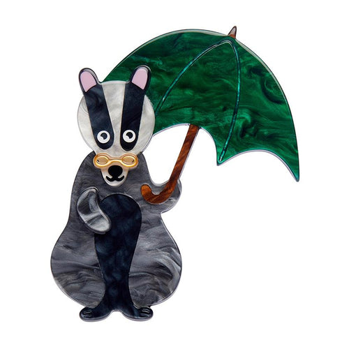 Erstwilder - Bill the Badger Brooch