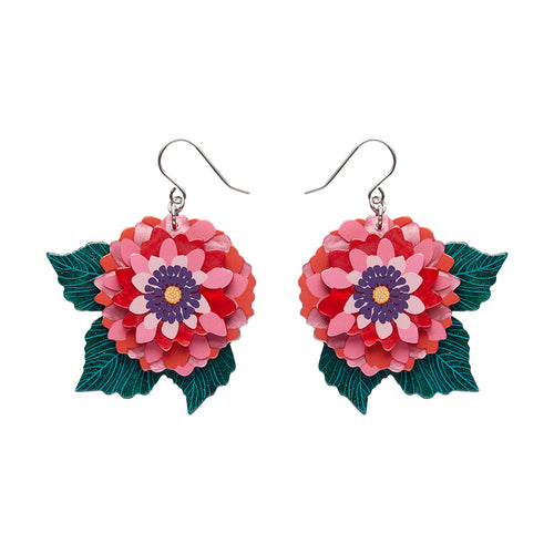 Erstwilder -   Dazzling Dahlia Drop Earrings