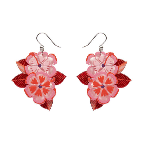 Erstwilder -   Halcyon Hibiscus Drop Earrings