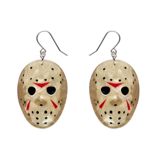 Erstwilder - Jason Voorhees Mask Drop Earrings