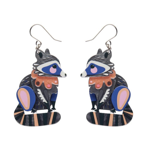 Erstwilder x Pete Cromer - The Resourceful Raccoon Drop Earrings