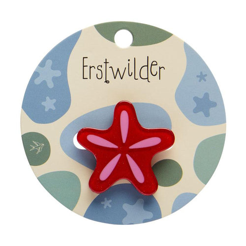 Erstwilder - Red Starfish Simplified Mini Brooch
