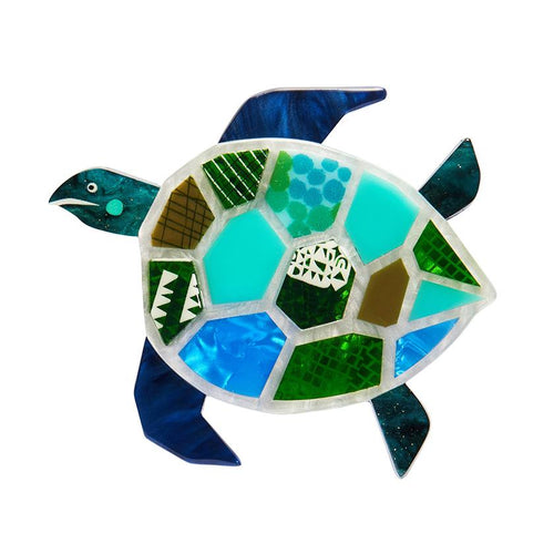 Erstwilder x Clare Youngs - A Turtle Named Groan Brooch
