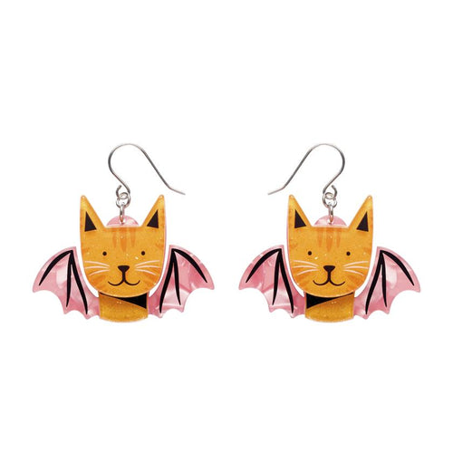 Erstwilder - Winged Kitty Drop Earrings