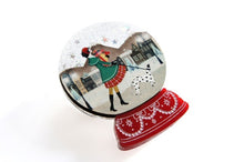 LaliBlue - Snow Globe Brooch - Chrismas Shopping