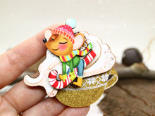 Laliblue - Little Mouse on Cappuccino Cream brooch