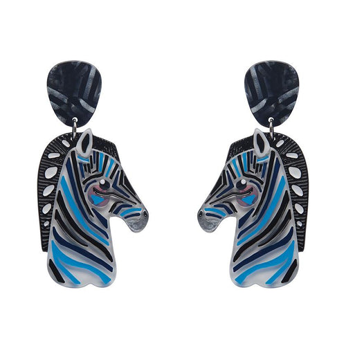 Erstwilder x Pete Cromer - The Zealous Zebra Earrings
