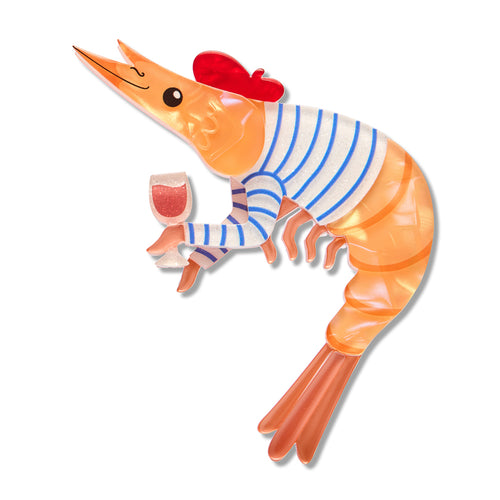 Erstwilder – Pascal the Parisian Prawn Brooch