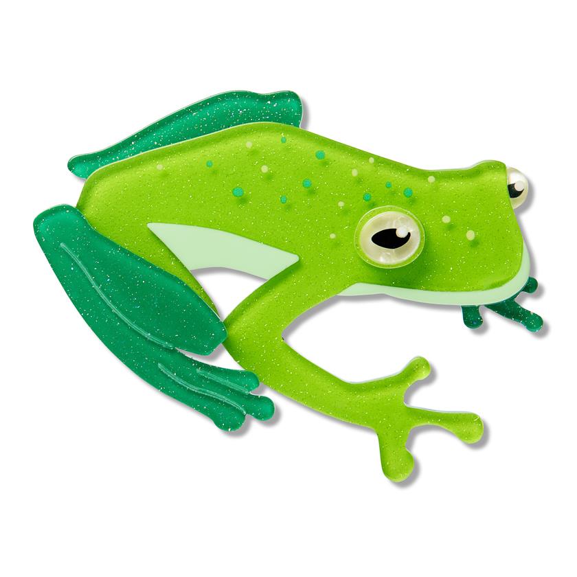 Erstwilder - Buckley’s Giant Glass Frog Brooch