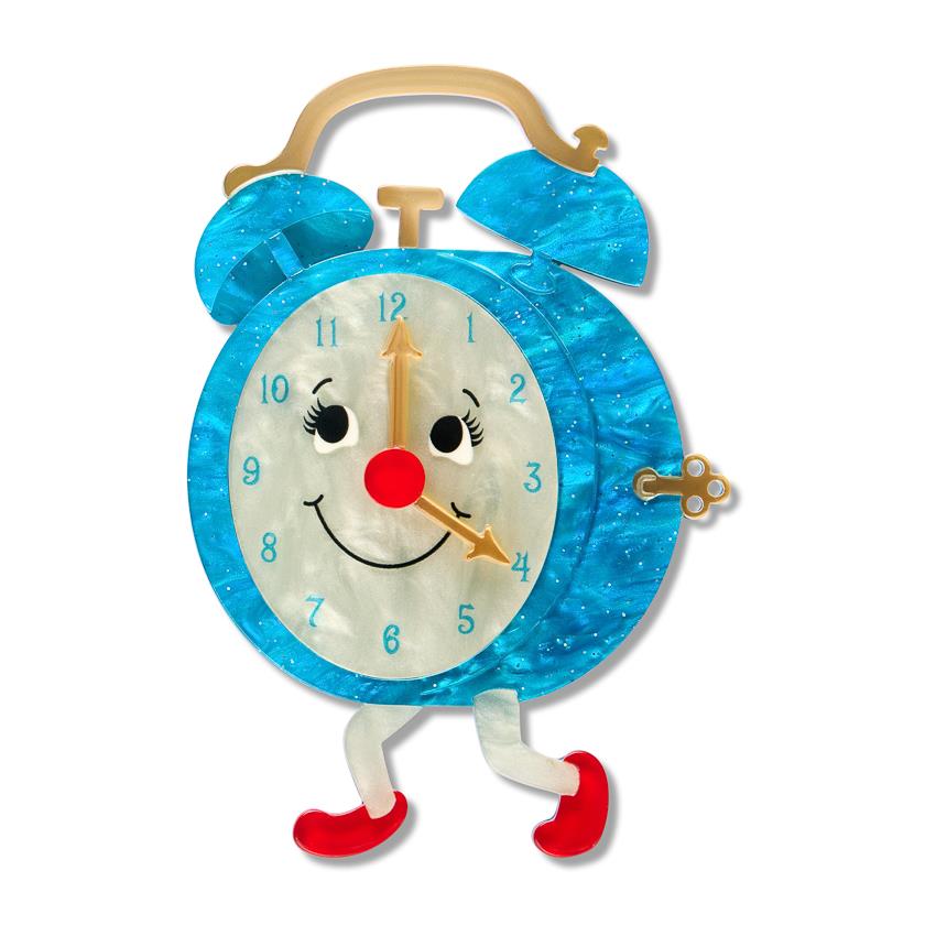 Erstwilder - Silky's Clock Brooch