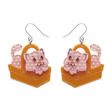 Erstwilder x Strawberry Shortcake - Cozy Custard Cat Drop Earrings