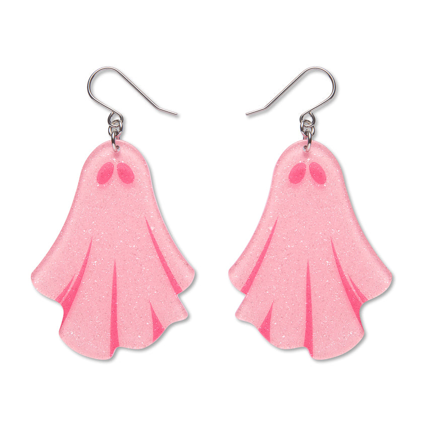 Erstwilder - Ghostie Drop Earrings - Pink
