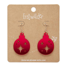 Erstwilder - Round Bauble Drop Earrings - Red