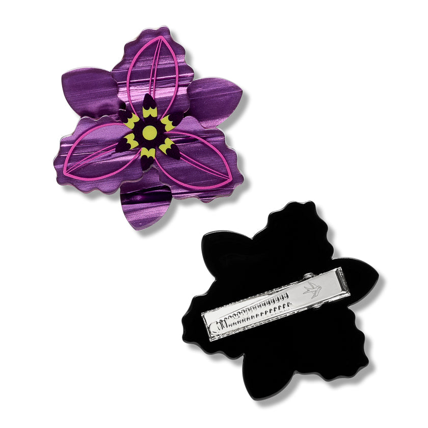Erstwilder - Chocolate Lily Hair Clips – 2 Piece