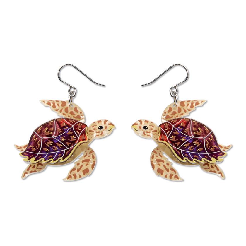 Erstwilder - Hawksbill Turtle Drop Earrings