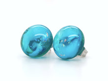 One-of-a-kind handmade glass studs (11mm)