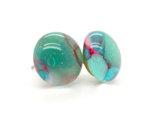 One-of-a-kind handmade glass studs (11mm)