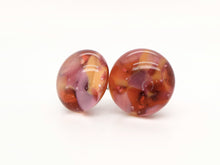 One-of-a-kind handmade glass studs (11mm)