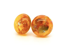 One-of-a-kind handmade glass studs (11mm)