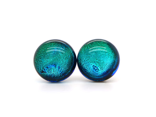 One-of-a-kind handmade glass studs (10mm)