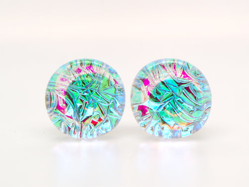 One-of-a-kind handmade glass studs (10mm)