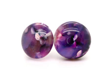 One-of-a-kind handmade glass studs (10mm)