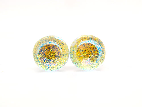 One-of-a-kind handmade glass studs (10mm)