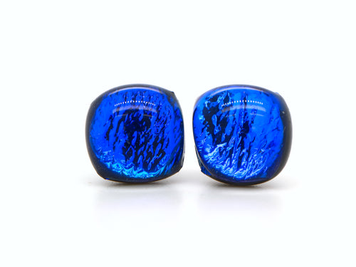 One-of-a-kind handmade glass studs (9mm)