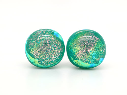 One-of-a-kind handmade glass studs (11mm)