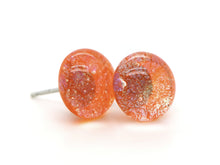 One-of-a-kind handmade glass studs (9mm)