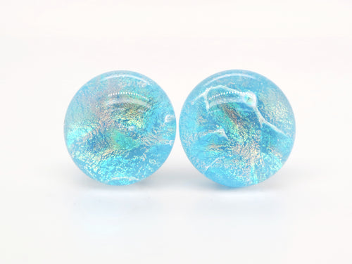 One-of-a-kind handmade glass studs (11mm)