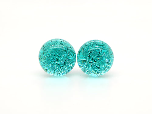 One-of-a-kind handmade glass studs (9mm)