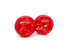 One-of-a-kind handmade glass studs (11mm)