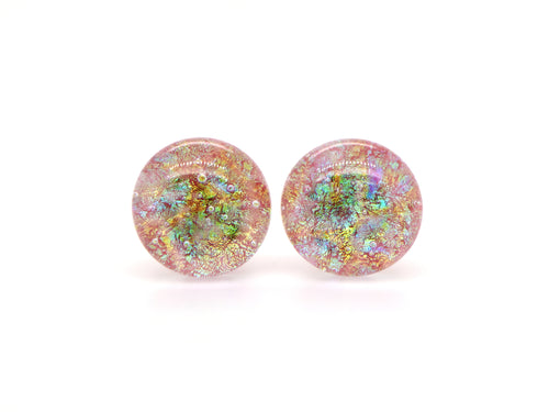 One-of-a-kind handmade glass studs (10mm)