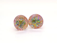 One-of-a-kind handmade glass studs (10mm)