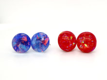 One-of-a-kind handmade glass studs (11mm)