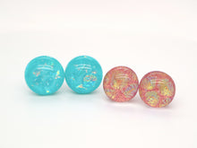 One-of-a-kind handmade glass studs (10mm)