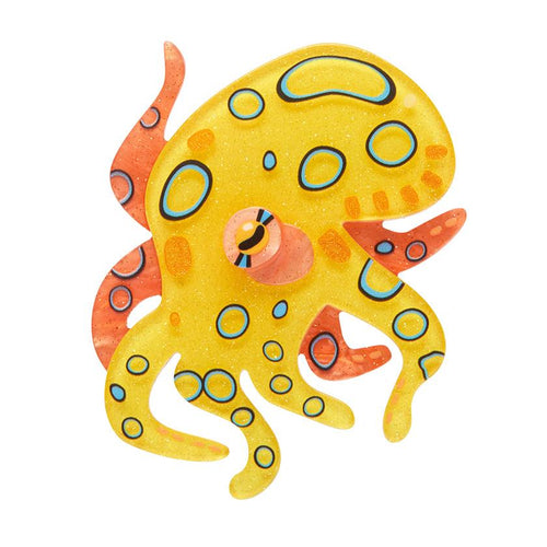 Erstwilder x Pete Cromer - The Busy Blue-Ringed Octopus Brooch