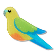 Erstwilder - Orange-Bellied Parrot Simplified Mini Brooch