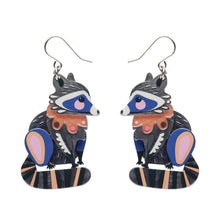 Erstwilder x Pete Cromer - The Resourceful Raccoon Drop Earrings