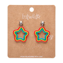 Star Rainbow Stud Drop Earrings