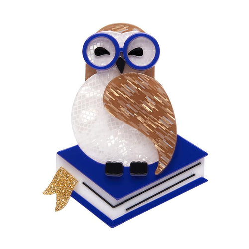 Erstwilder - Studious Snow Owl Brooch (2023)