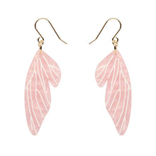 Fairy Wings Drop Earrings - Pink