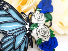 Vera Chan - Artist collaboration - Stained glass butterfly brooch (Blue)