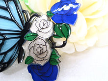 Vera Chan - Artist collaboration - Stained glass butterfly brooch (Blue)