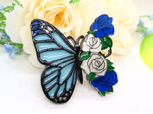 Vera Chan - Artist collaboration - Stained glass butterfly brooch (Blue)