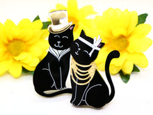 Wintersheart - Mrs Gatsby Black Kitty Brooch