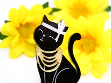 Wintersheart - Mrs Gatsby Black Kitty Brooch
