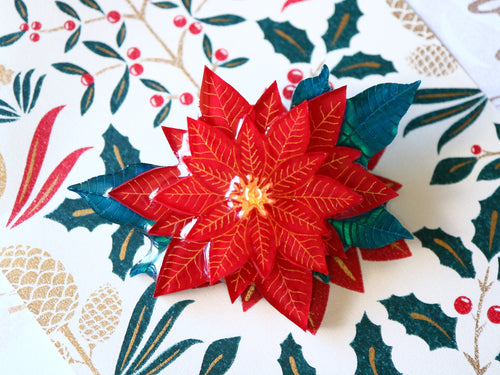 Vera Chan - Poinsettia brooch