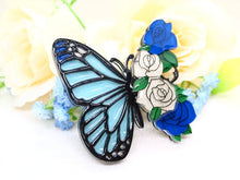 Vera Chan - Artist collaboration - Stained glass butterfly brooch (Blue)